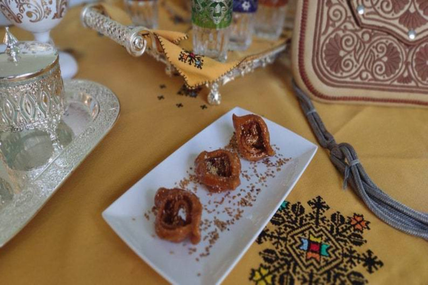 We are one of the most popular Moroccan traditional pastries in Marakesh, Morocco since 1941. We are sharing the taste of Morocco through the moroccan cuisine. We are selling the best and most authentic Moroccan cookies, Moroccan sweets, Moroccan desserts.Such as Chebakya, ghriba, gazelle horns, fekkas, briwat, Mhancha